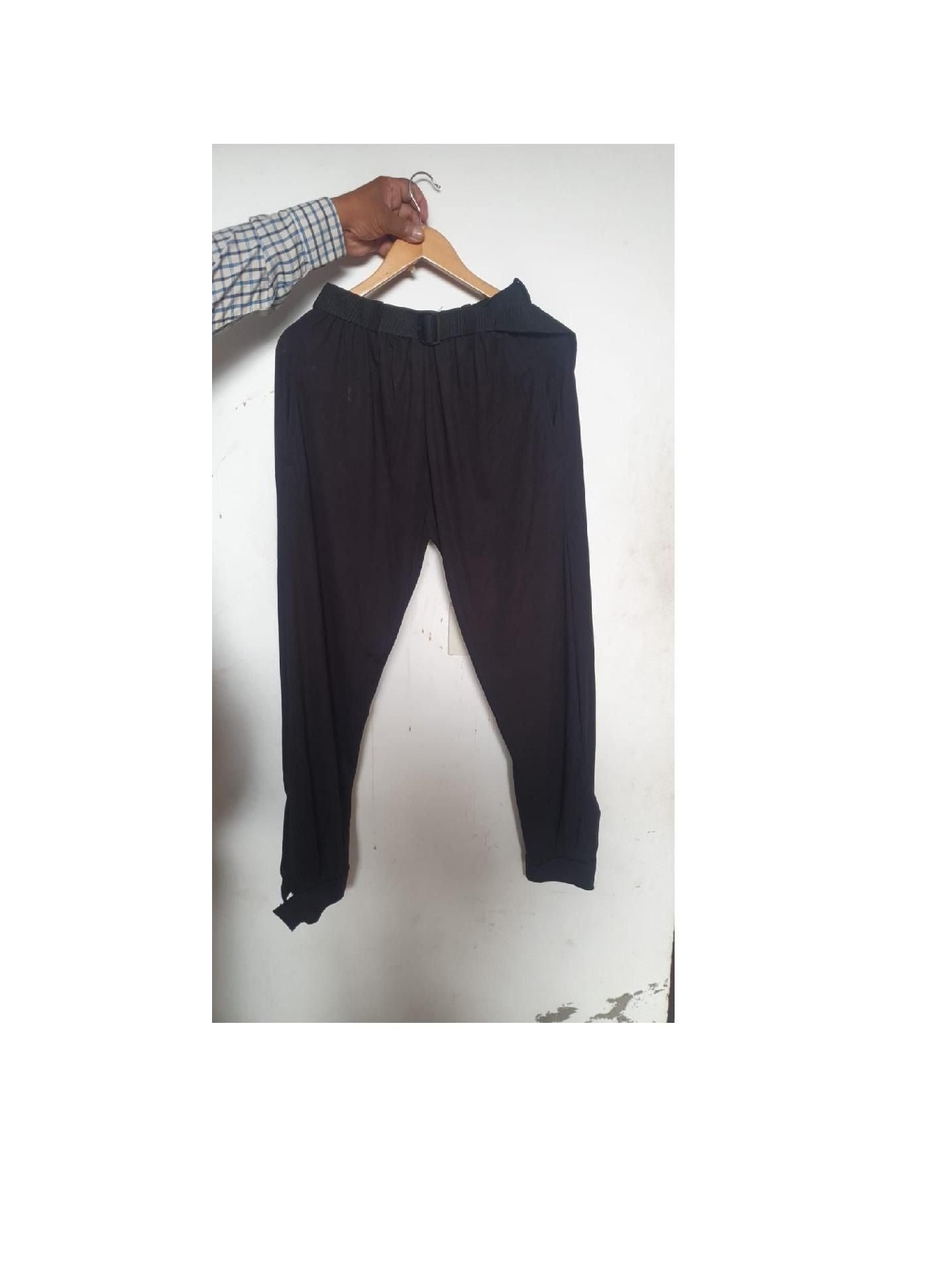 š Menās Loose Straight Wide Leg Casual Track Pant (Black)