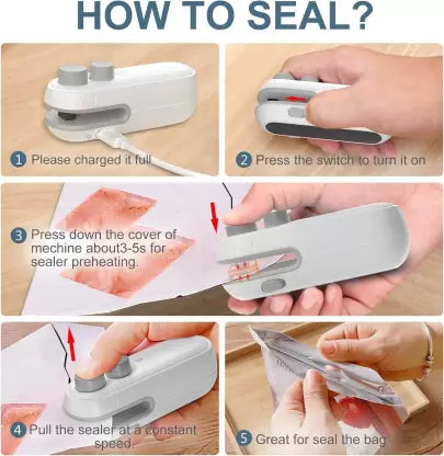 Portable Mini Sealing Machine™ - 2-in-1 USB Rechargeable
