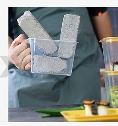 Fridge storage containers - jar Set with Handles 1000 ml (Pack of 6, Blue)