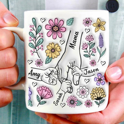 Mom Mug ( Customizable Names up to 6 family members) White Edition