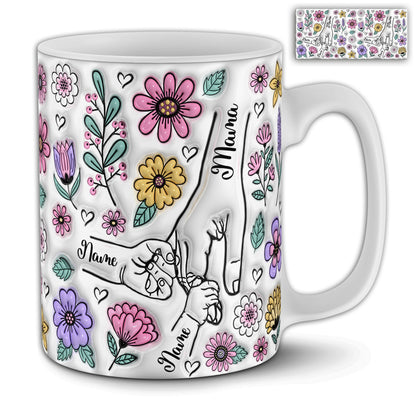 Mom Mug ( Customizable Names up to 6 family members) White Edition