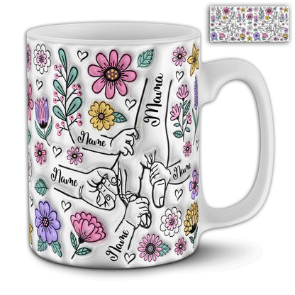 Mom Mug ( Customizable Names up to 6 family members) White Edition