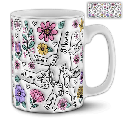 Mom Mug ( Customizable Names up to 6 family members) White Edition