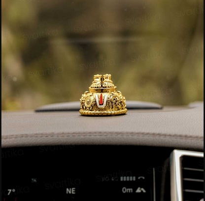 24K Gold Plated Antique Lord Balaji Charan Paduka